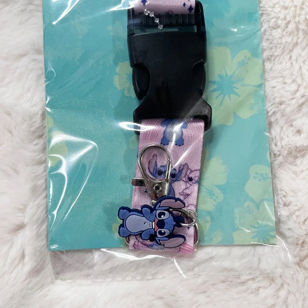 🔮 5/$25 Disney Lilo And Stitch Angel And Stitch Lanyard With Charm